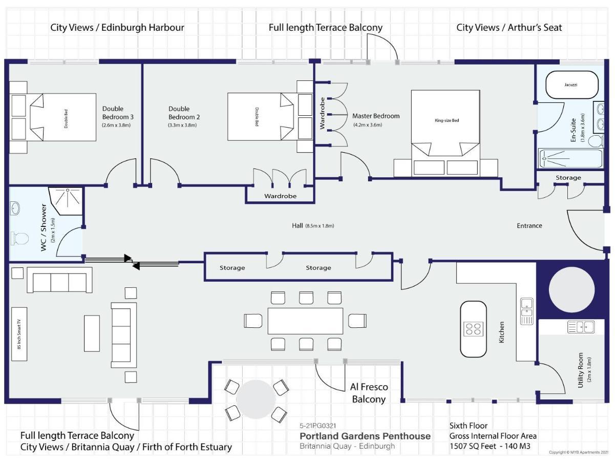 Britannia Penthouse Apartment Edinburgh Ngoại thất bức ảnh